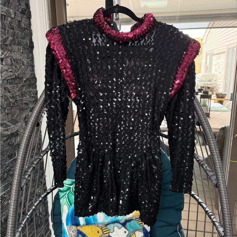 Vintage 1980s club wear -  shorts-  jumper outfit -sequence